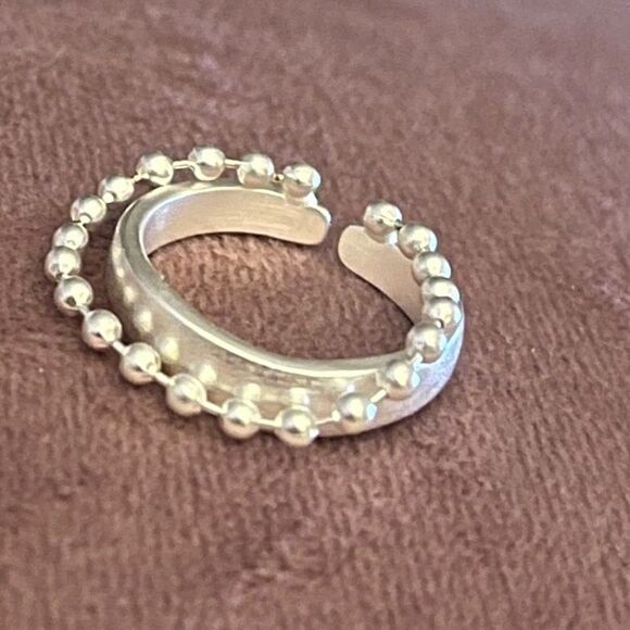 The Modern Chain Ring adjustable in 925 silver - Picture 5 of 9